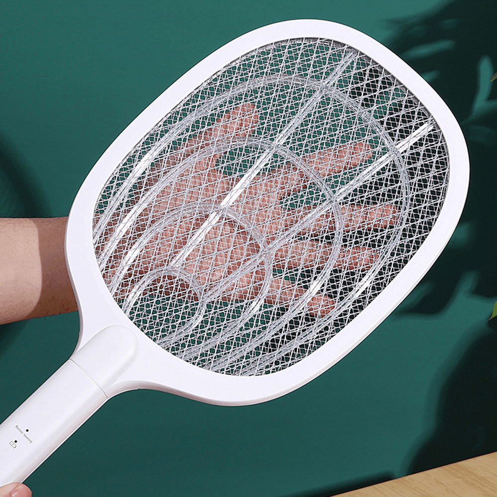 2 in 1 Portable Mosquitos Killer Pest Control 3000V Bug Racket Fly Swatter Safety Mosquito Killer Lamp for Indoor Outdoor