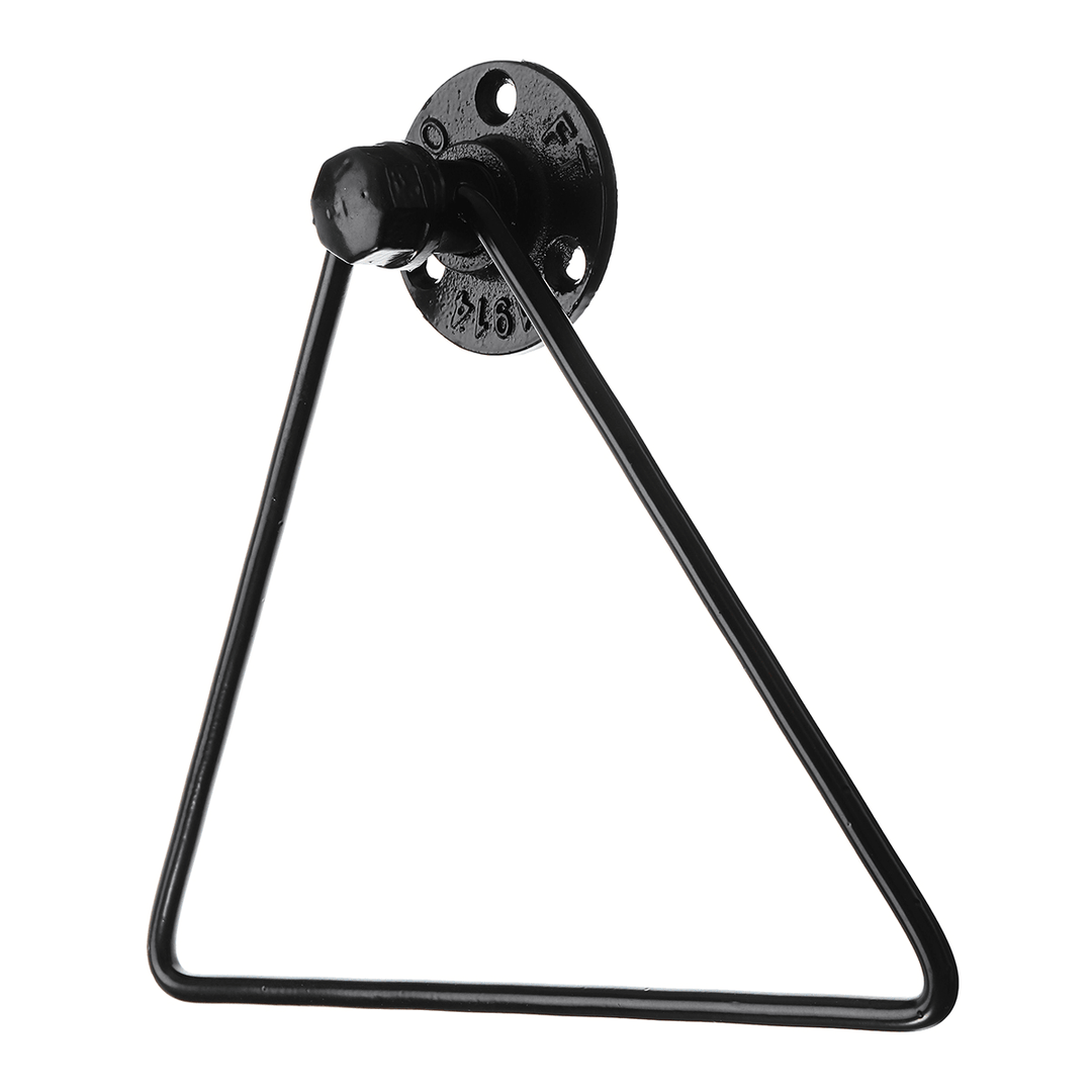 Wall Mounted Towel Holder Triangle Metal Bathroom Kitchen Hand Towel Rack