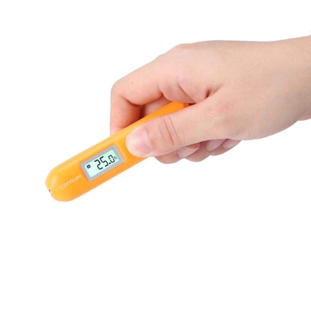 Mini Digital Infrared Temperature Detector Portable Temperature Measuring Pen with LCD Display Screen Compact for Body Temperature