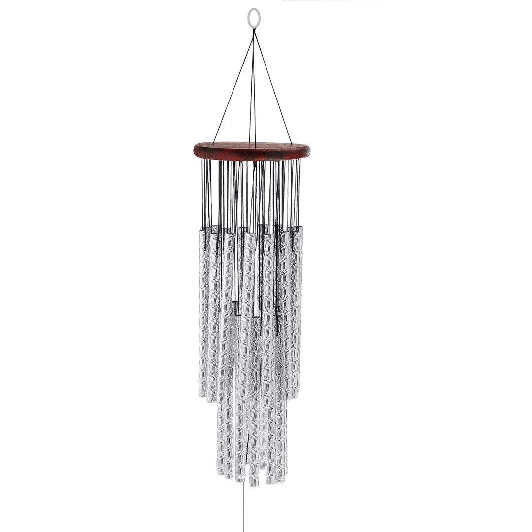 18/27 Tubes Hanging Wind Chimes Wood Metal for Home Yard Garden Decoration Gift - MRSLM