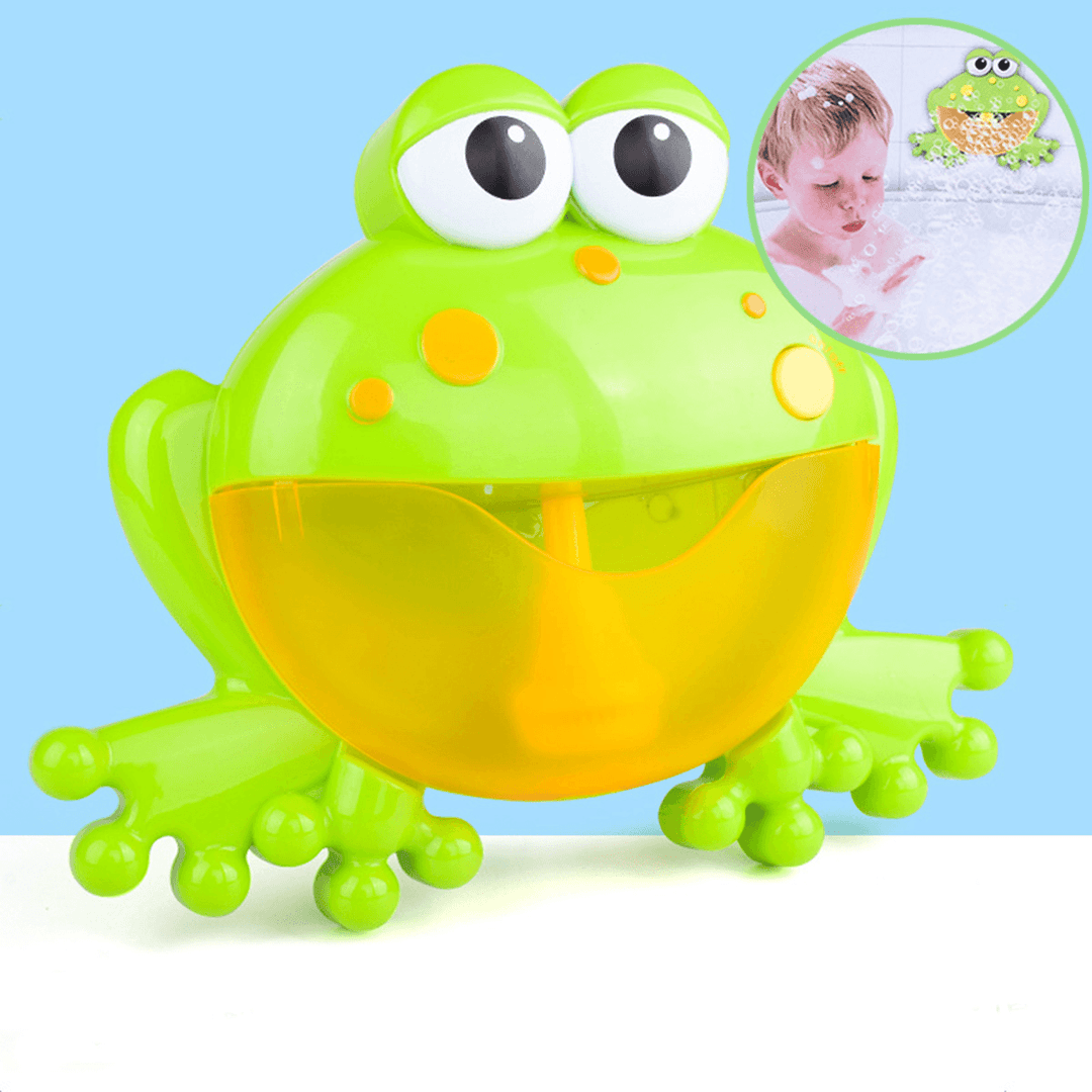 Big Frog Automatic Bubble Blower Music Bubble Maker Baby Bath Toy Bathtub Soap Bubble Machine