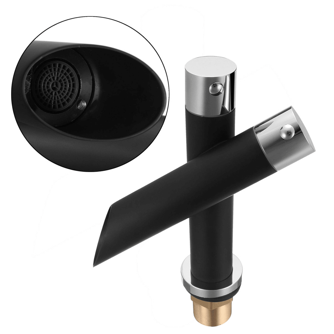 Widespread Bathroom Basin Faucet Oil Rubbed Bronze Waterfall Sink Mixer Tap