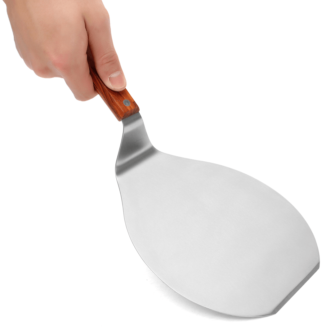 13 Inch Stainless Steel Pizza Plate Spatula Peel Shovel Cake Lifter Holder Baking Tool