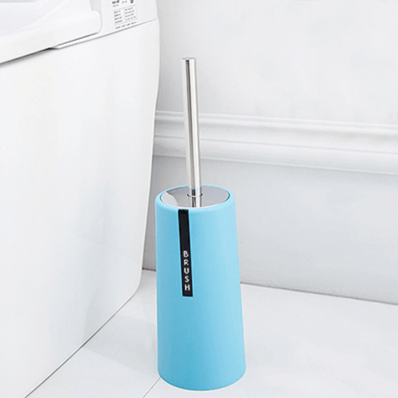 Toilet Brush Set with Base Toilet Soft Fur Cleaning Long Handle Bathroom