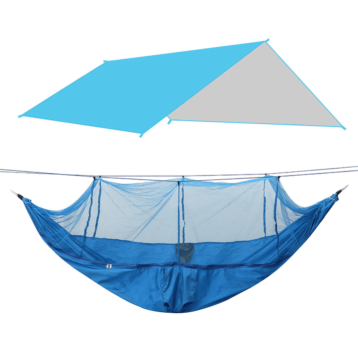 Ipree¬Æ 1-2 Person Camping Hammock+Mosquito Net Mesh+Rain Tarp Cover Sleeping Bed Swing Chair Outdoor Hunting Climbing