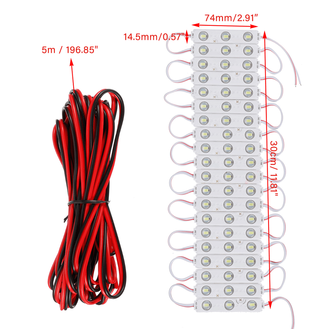 12V LED Car Ceiling Work Lights Van Interior Light Dome Lamp Boat Truck Caravan