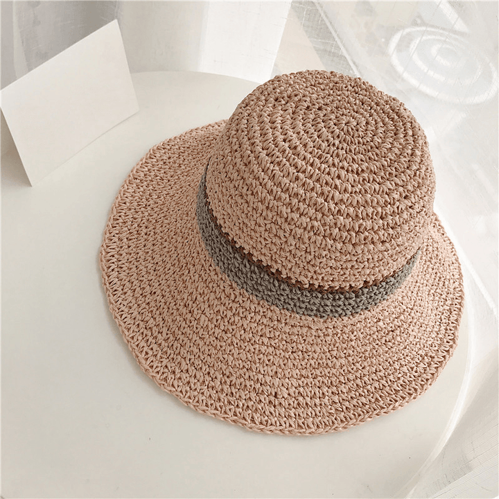 Women Outdoor Foldable Adjustable Straw Hat