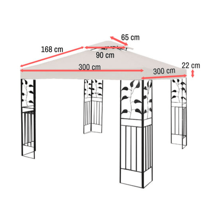 3*3M 300D Tent Canopy Top Roof Replacement Cover Outdoor Waterproof Tent