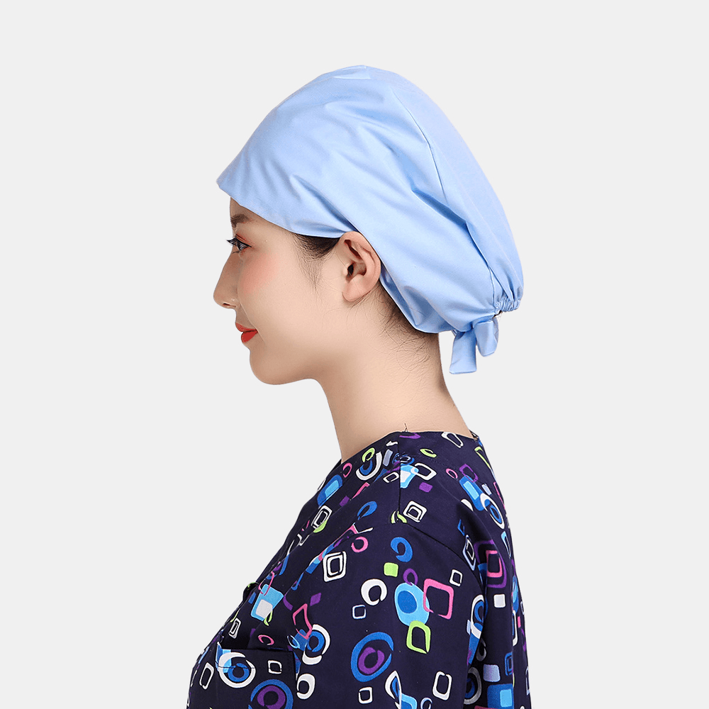 Surgical Cap Beauty Strap Solid Color Beautician Hat Scrub Caps