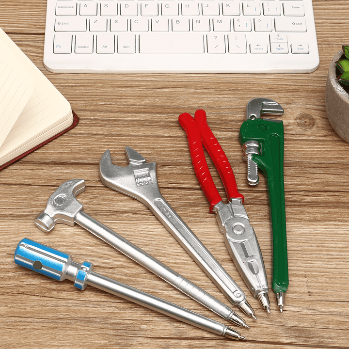 Creative Ballpoint Pen Wrench Hammer Tools School Office Stationery Children Decorations