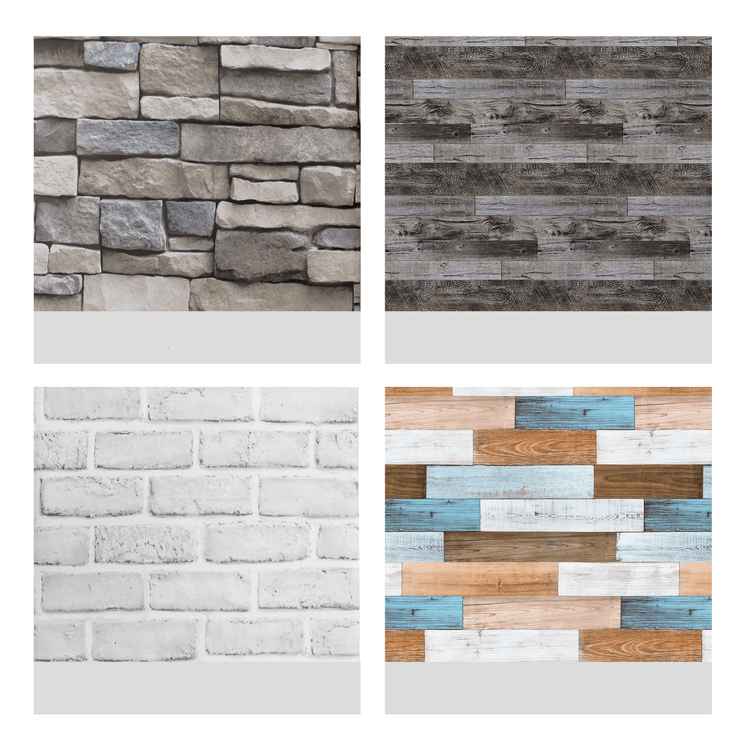 10M Retro Brick Wallpaper Wall Sticker Smooth Waterproof PVC Self-Adhesive Decoration