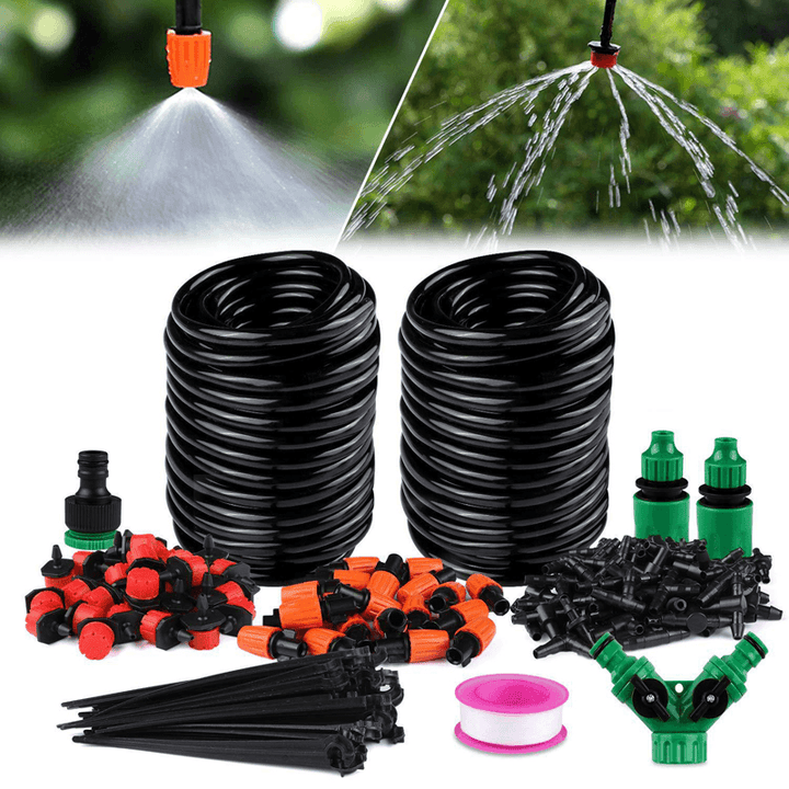 149Pcs DIY Micro Drip Irrigation System Garden Automatic Watering Kits with Adjustable Nozzles Courtyard Cooling Systerm