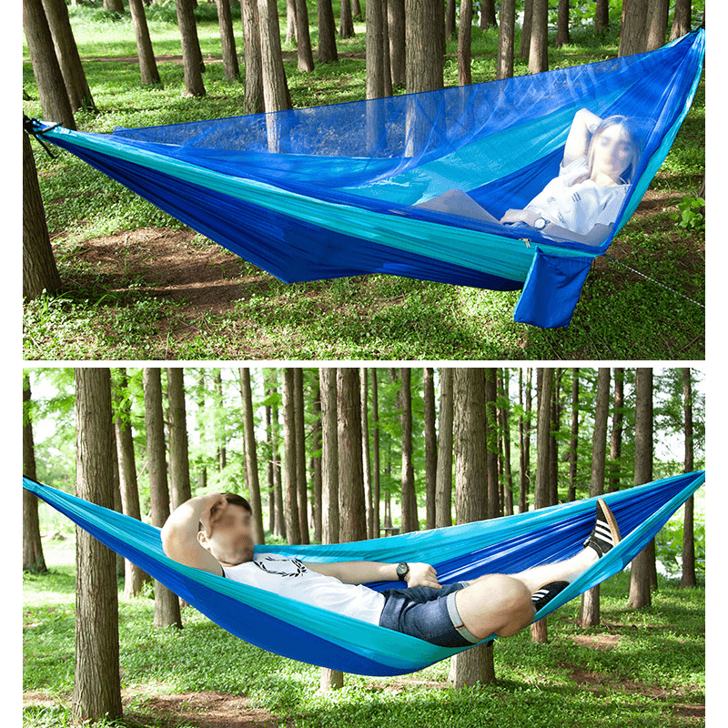 Ipree¬Æ 1-2 Person Camping Hammock+Mosquito Net Mesh+Rain Tarp Cover Sleeping Bed Swing Chair Outdoor Hunting Climbing