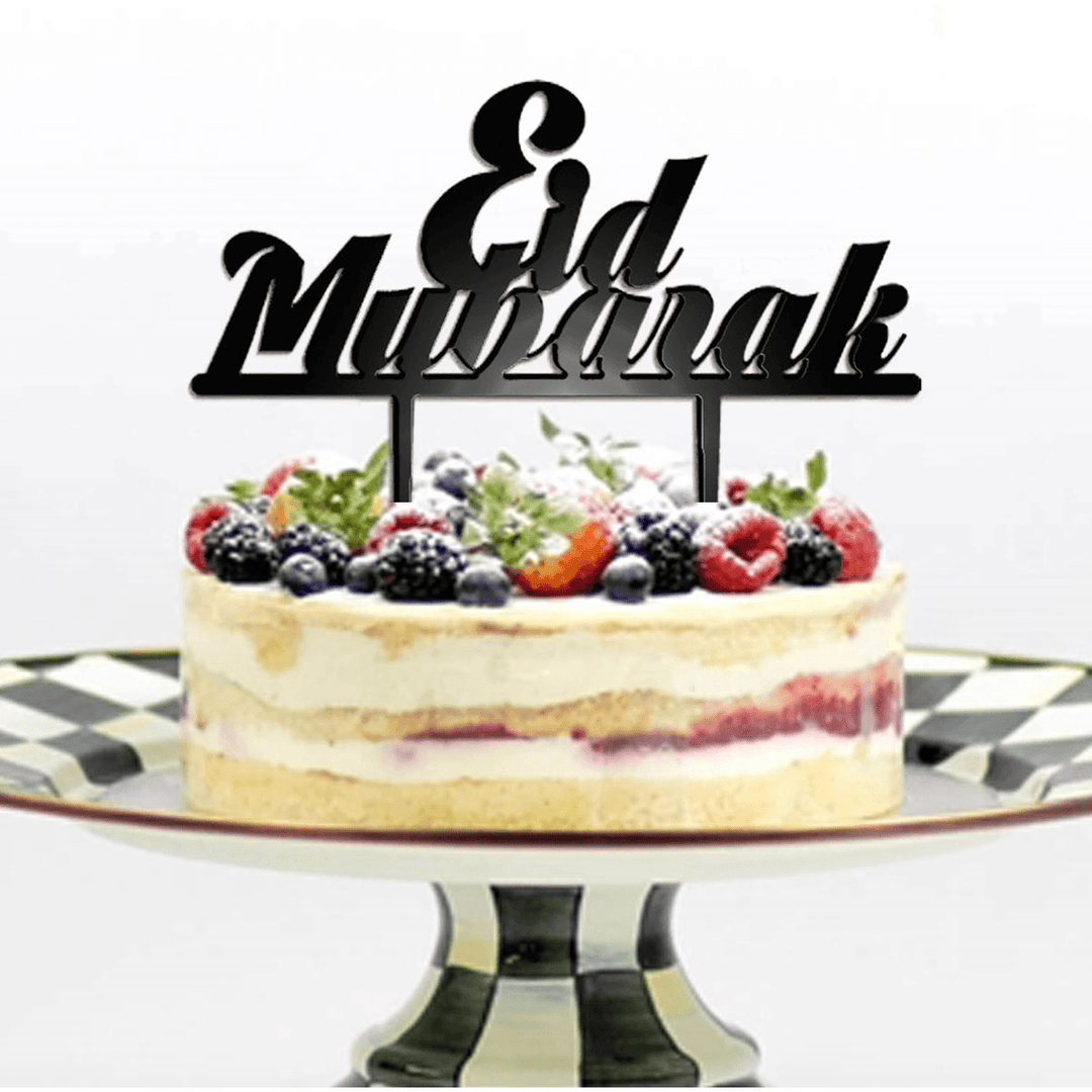 Eid Mubarak Ramadan Iftar Cake Topper Muslim Islam Hajj Cake Decor Black Gold Cake Decorations Cake Decoration Set Baking Tolls