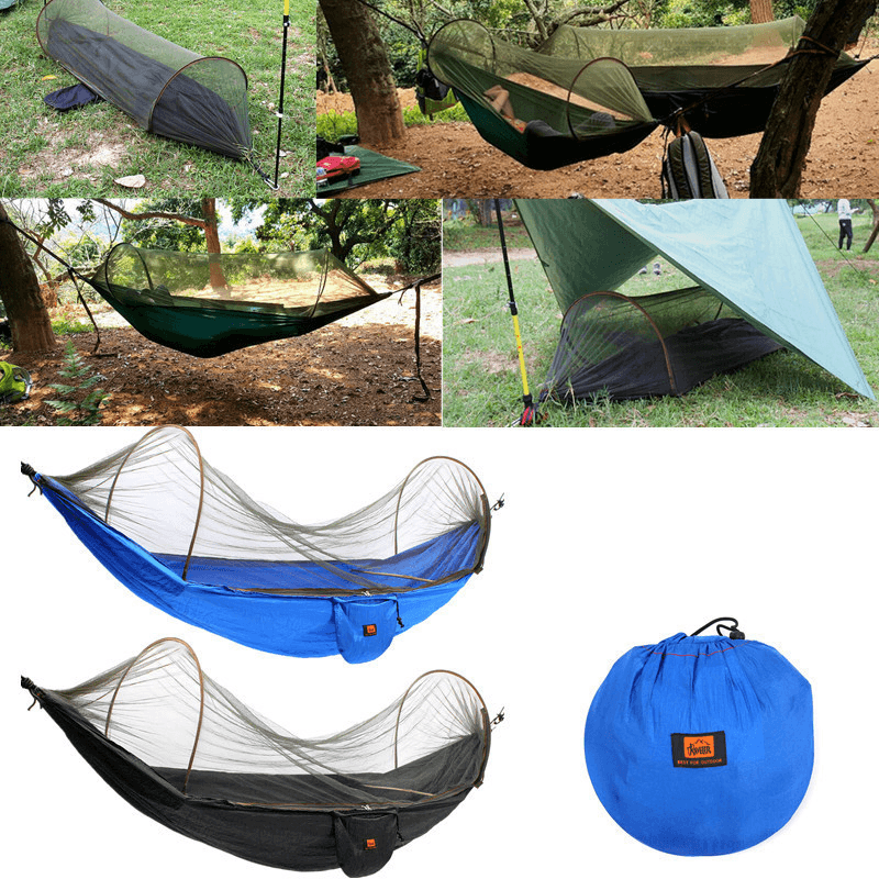 Outdoor Portable Camping Parachute Hammock Hanging Swing Bed with Mosquito Net