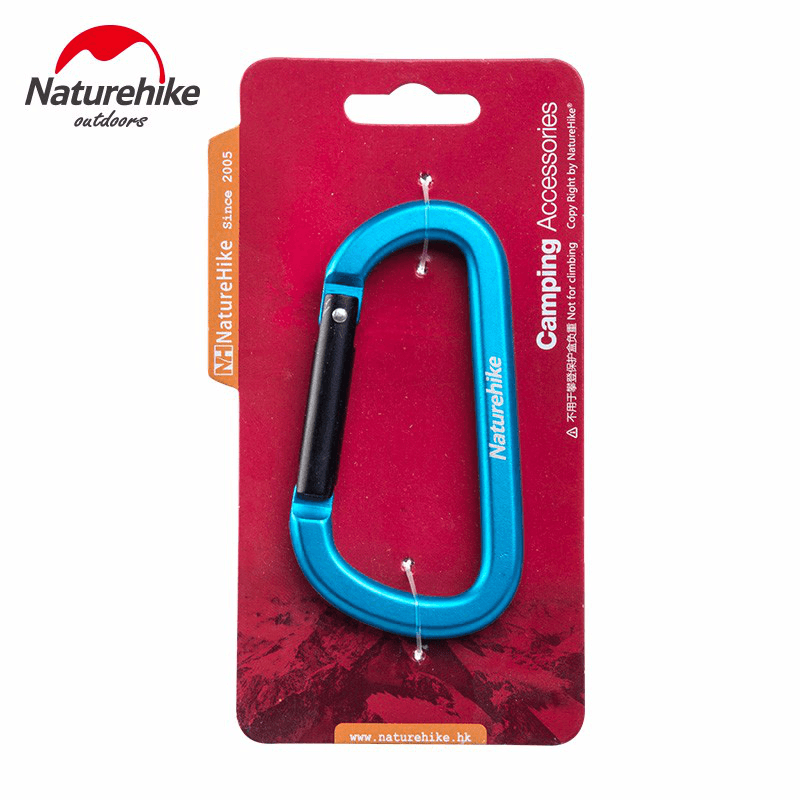 Naturehike Aluminium Alloy Carabiners Camping Keyrings Bottle Buckles Travel Backpack Hanging Hooks - MRSLM