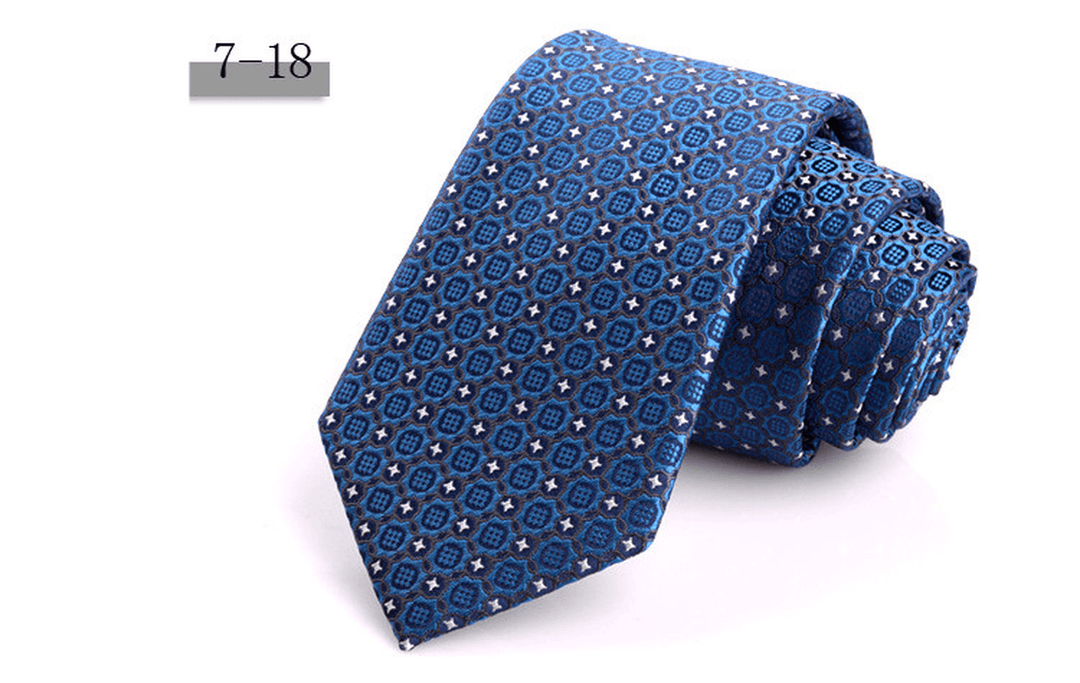 New Men'S 7Cm Striped Business Formal Tie