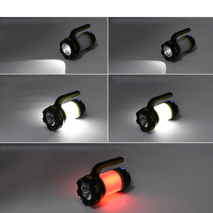 1500Mah Flashlight Strong Searchlight Rechargeable Spotlight Super Bright Handheld Spotlight LED Torch Outdoor Camping Mountaineering Fishing