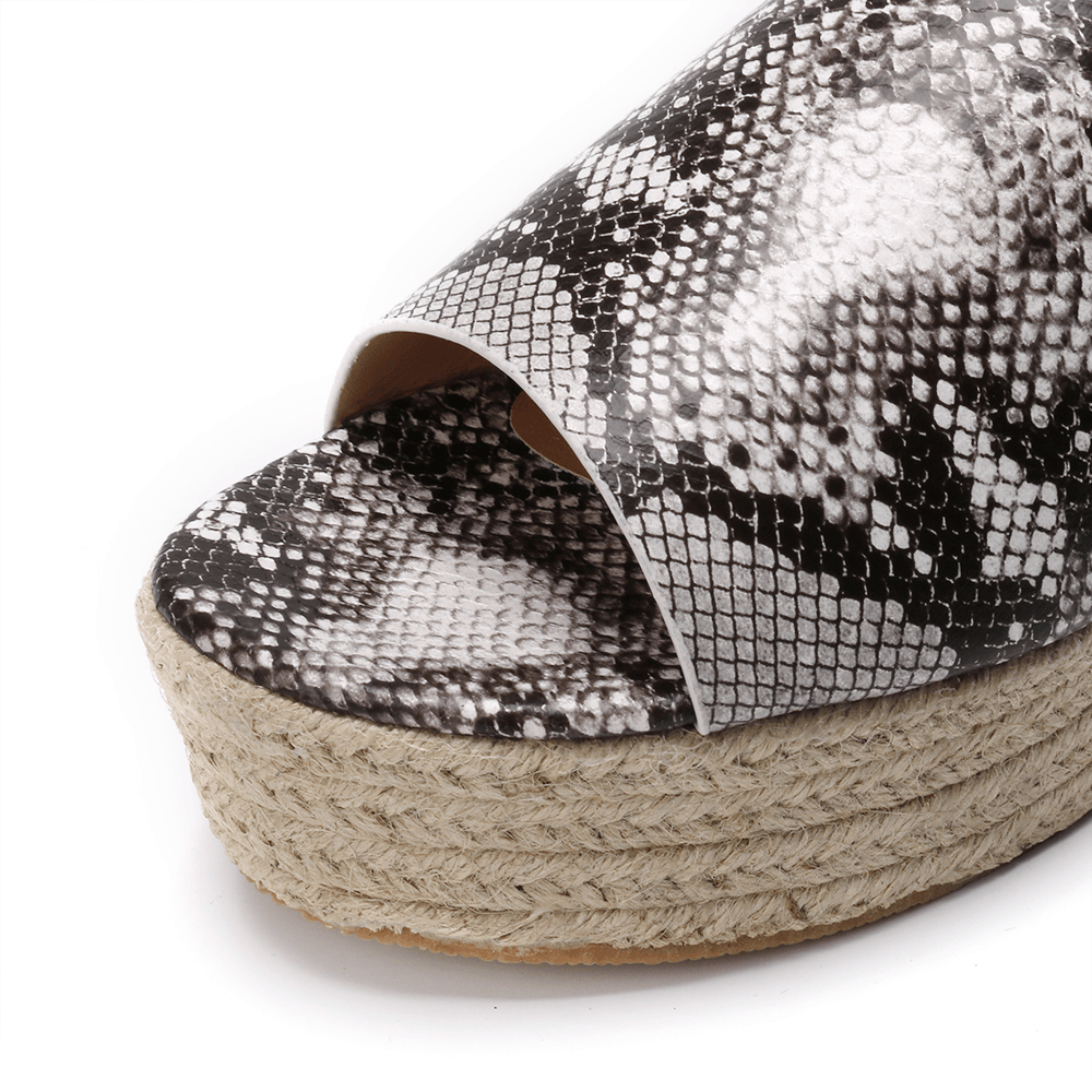 Serpentine Soft Comfortable round Toe Wedge Comfy Slippers