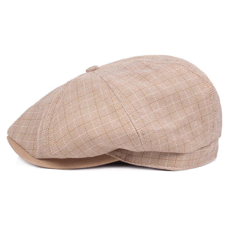 Men Visor Linen Newsboy Beret Caps