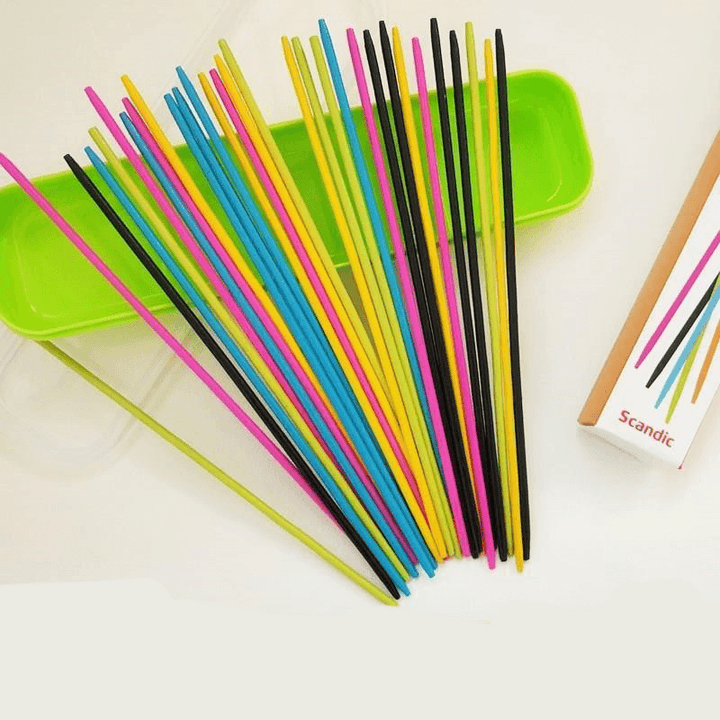 New Parent-Child Travel Children'S Interactive Pick Bamboo Stick Pick Stick Sign Table Color Play Nostalgic Wooden Plastic Toys