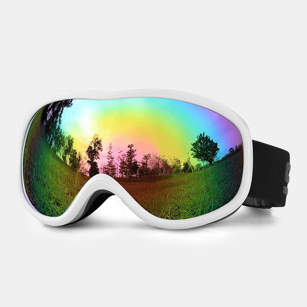 Unisex Double-Layer Ski Goggles Large Field of View Spherical Professional Dual-Lens Anti-Fog Windproof Goggles - MRSLM