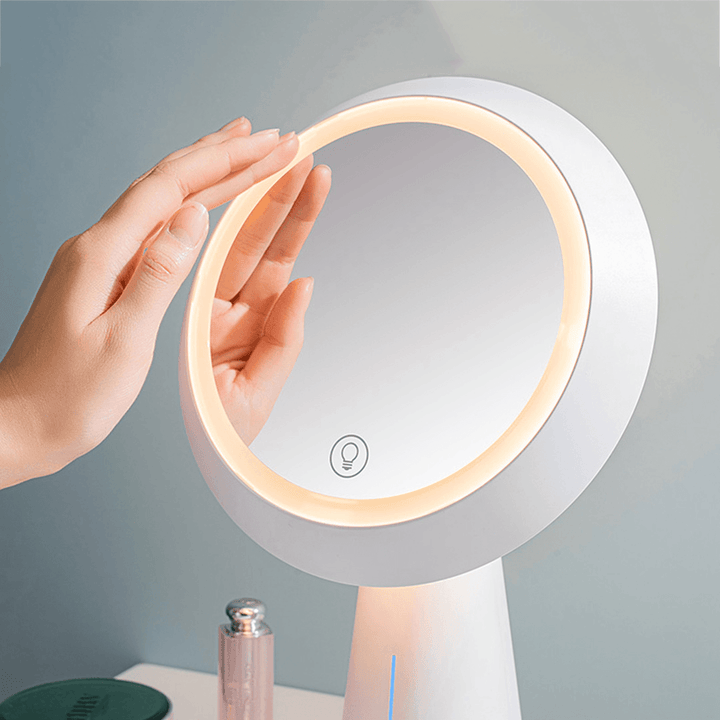 MIUO T03 Cosmetic Mirror Table Lamps High-Definition Make-Up Mirror Stepless Dimming USB Charging 90¬∞ Turnover Bedside Table Night Light From