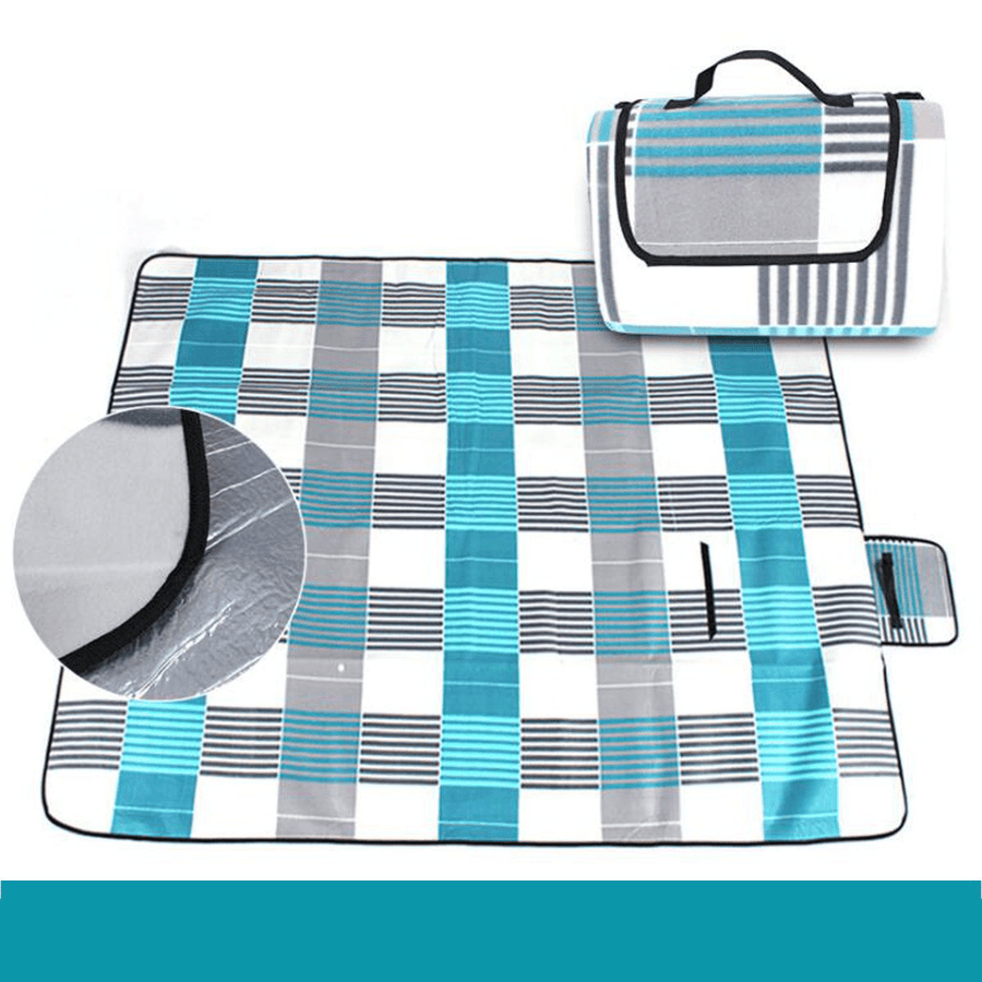 3-Layers Large Picnic Mat Cashmere Waterproof Rug Outdoor Camping Blanket - MRSLM