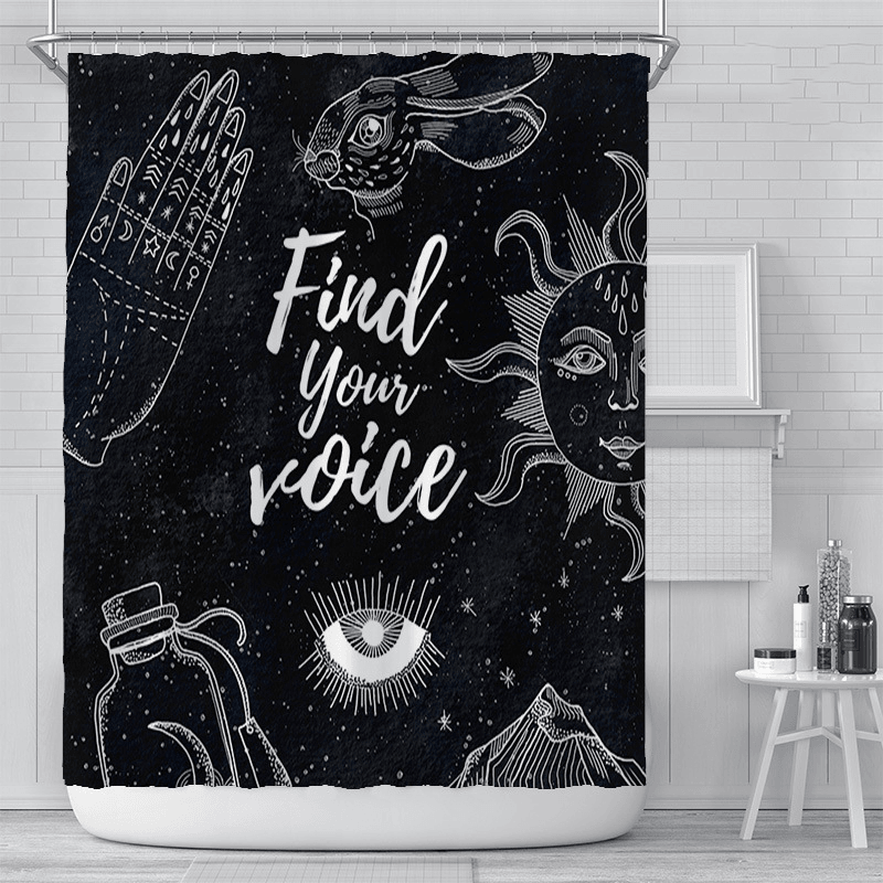 180X180Cm Waterproof Shower Curtain Star Shower Curtain Digital Printing Polyester Shower Curtain for Bathroom Decor