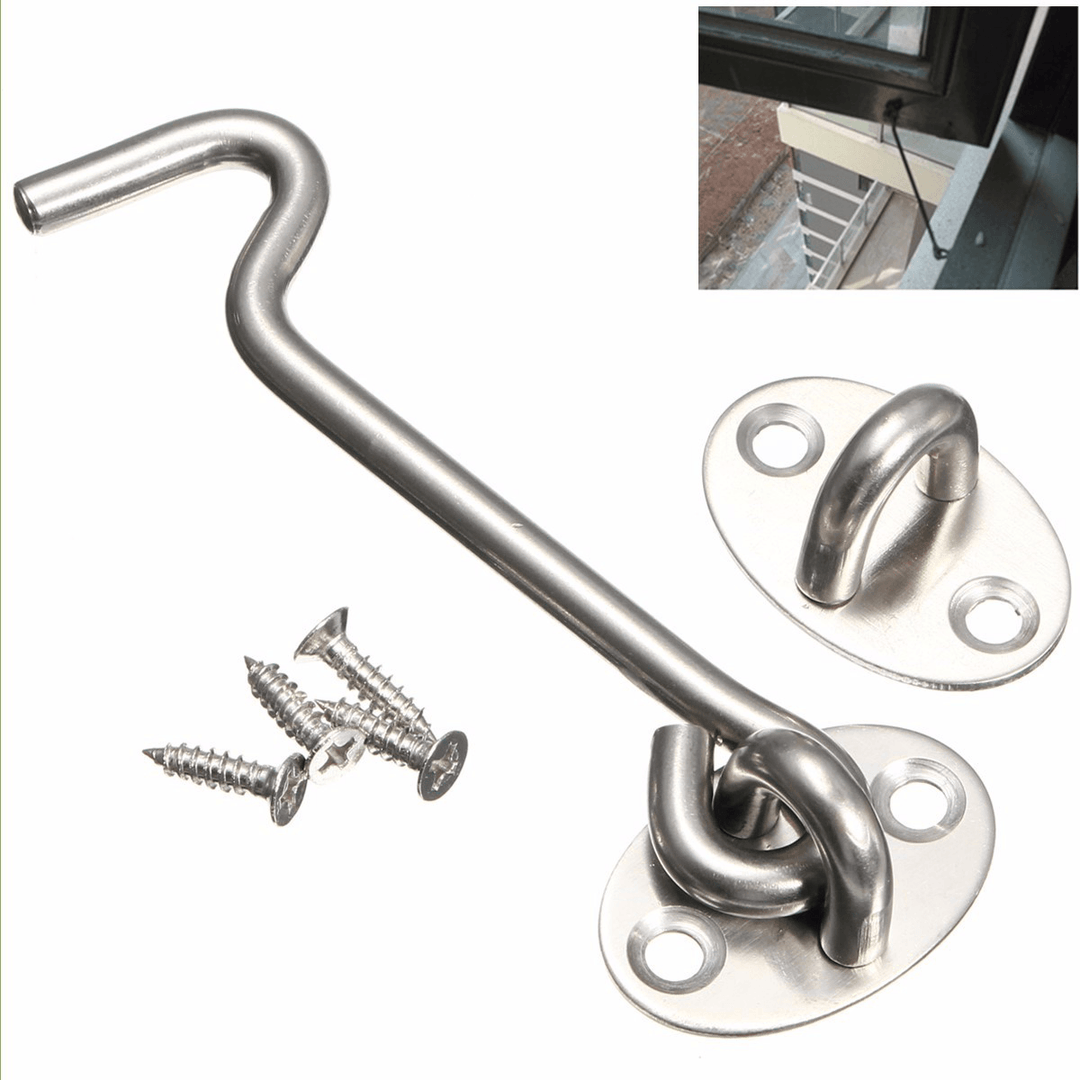 3 Inch Stainless Steel Cabin Hook and Eye Shed Gate Door Window Latch