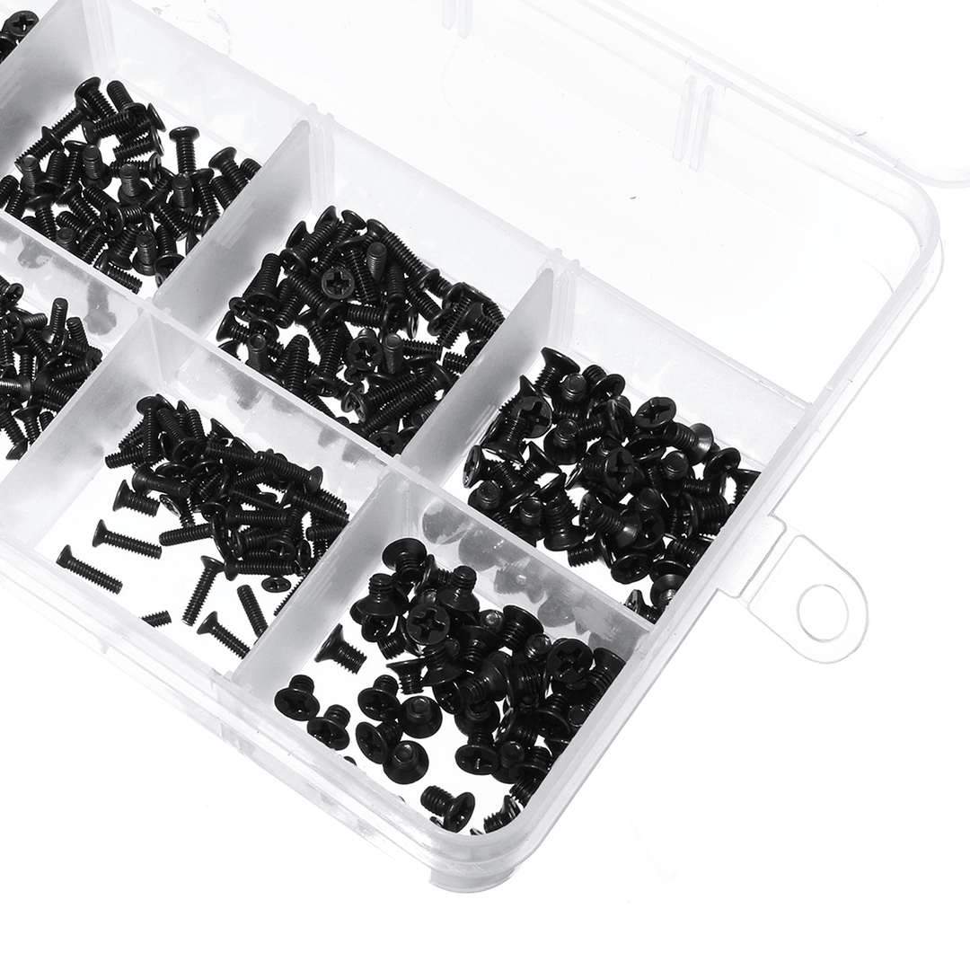 500Pcs Universal Laptop Notebook Computer Flat Head Screw Assortment Kit with Screwdriver