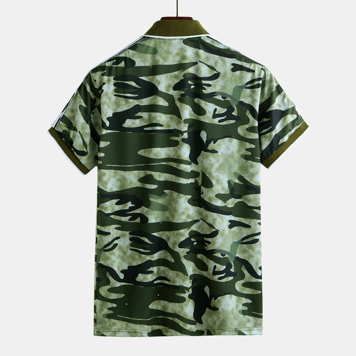 Mens Summer Camouflage Printed Casual Shirts