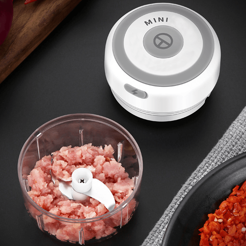 Mini Electric Garlic Chopper Food Chopper Portable Small Food Processor Pepper Garlic Chili Vegetable Nuts Mincer Grinder for Kitchen Tool