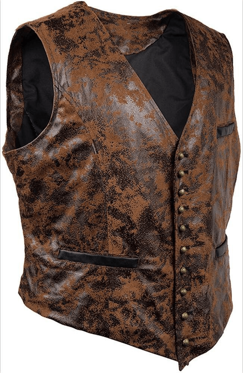 Suede Single-Breasted Waistcoat Trendy Waistcoat Vest