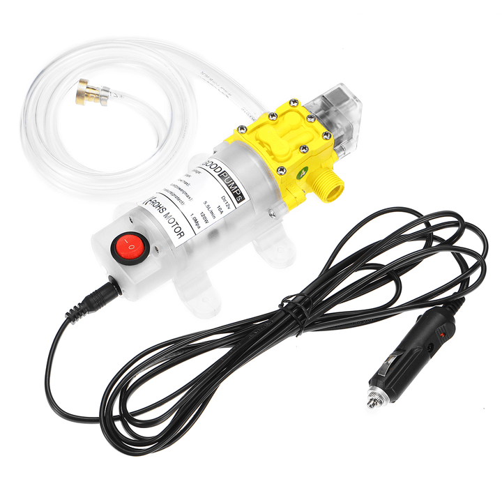 120W 12V High Pressure Self-Priming Sprayer Diaphragm Car Washer Water Pump Electric Pump Car Washing Machine