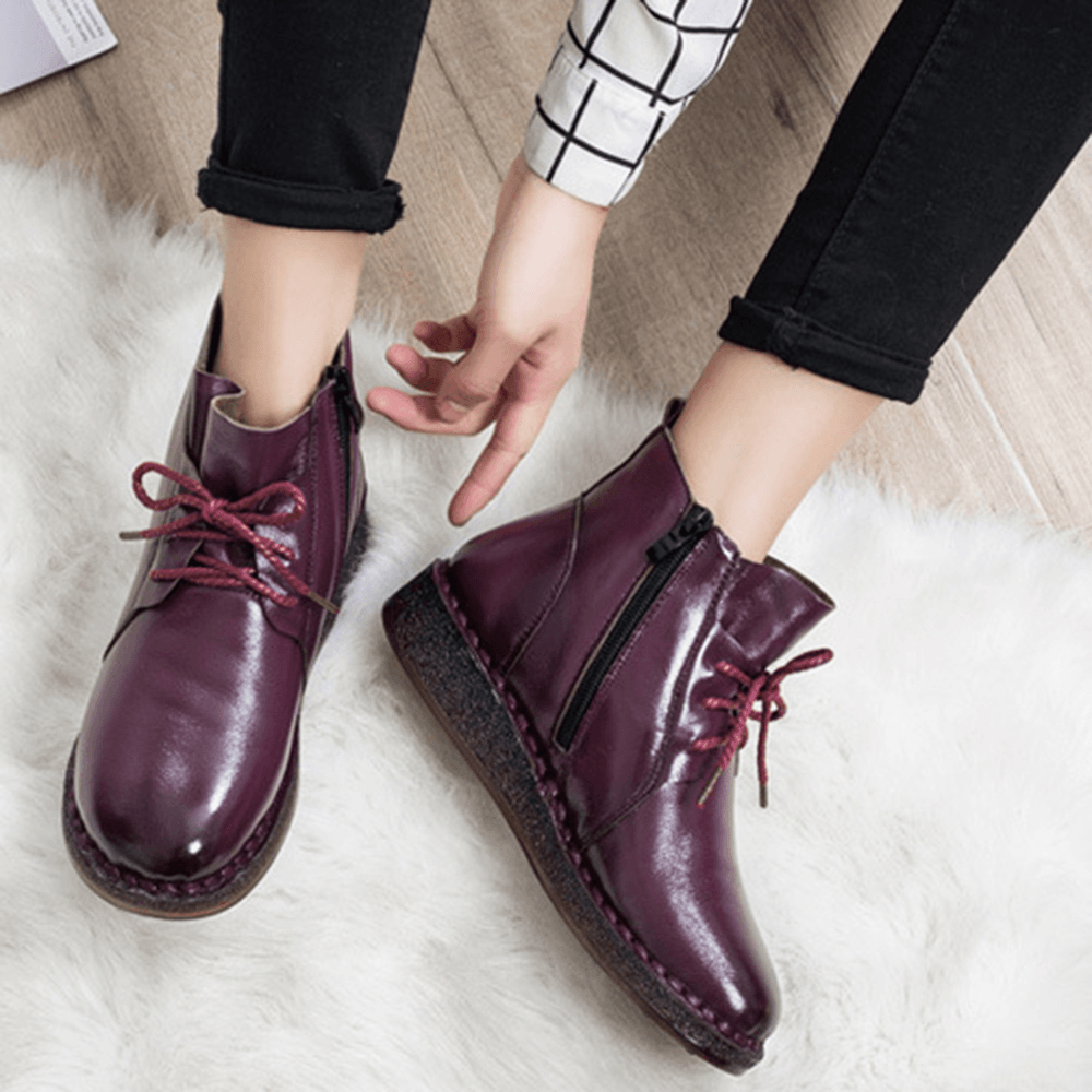 Casual Soft Leather Warm Boots for Women