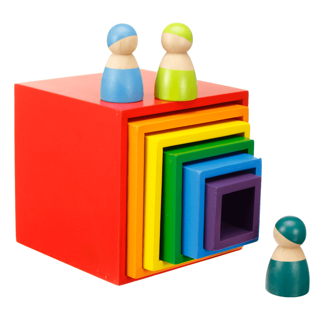 6/12PCS Colorful Wooden Baby Building Blocks Children Toy Kids Gifts Improve CreativityÔºÜThinking Ability