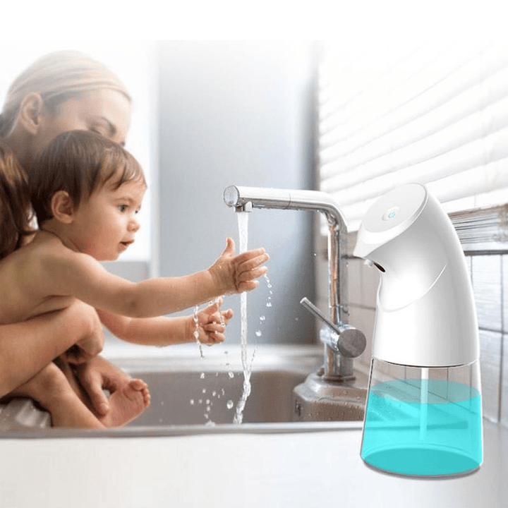 Xiaowei X8 450Ml Auto Induction Touchless Liquid Soap Dispenser 2 Dosage Mode Adjustable LED Light Indication IPX4 Waterproof for Chldren Adult Hnad Washing Sterilization Health Care