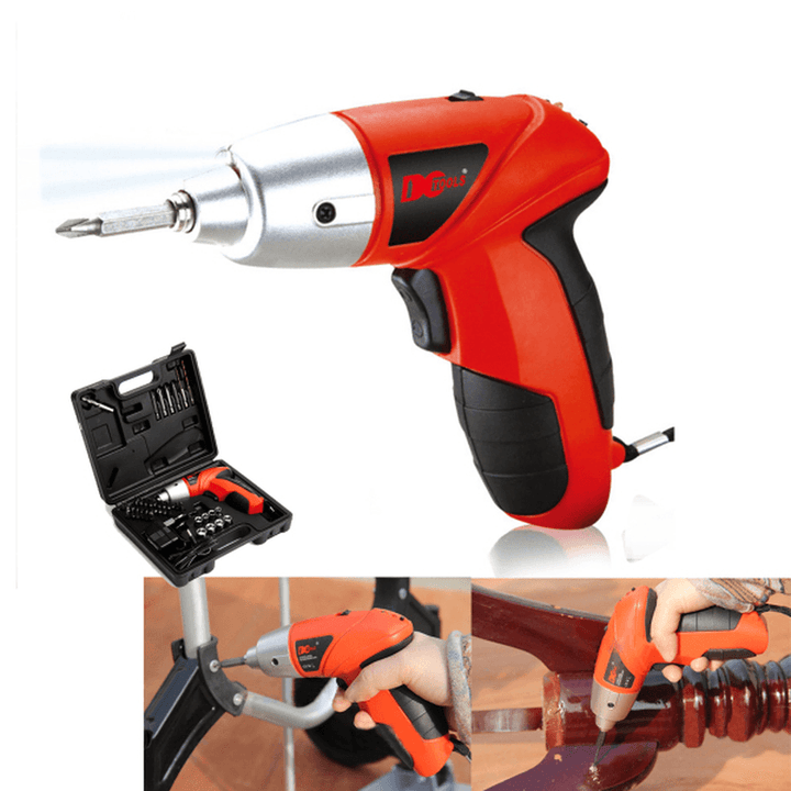 Dctools¬Æ 4.8V LED Electric Screwdriver Cordless Power Drill Set Electric Drill Driver Tool US Plug