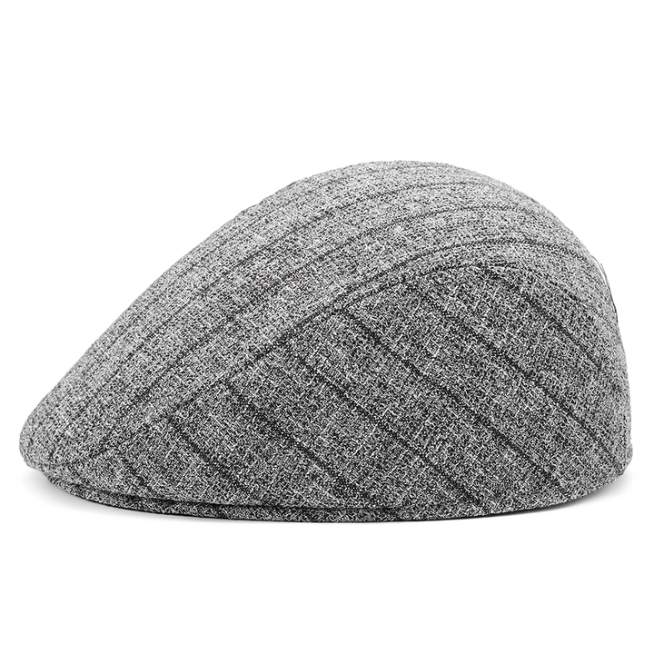 S/M/L Stripe Dad Casual Middle-Aged Beret Hat Comfortable Linen Old Man Forward Caps