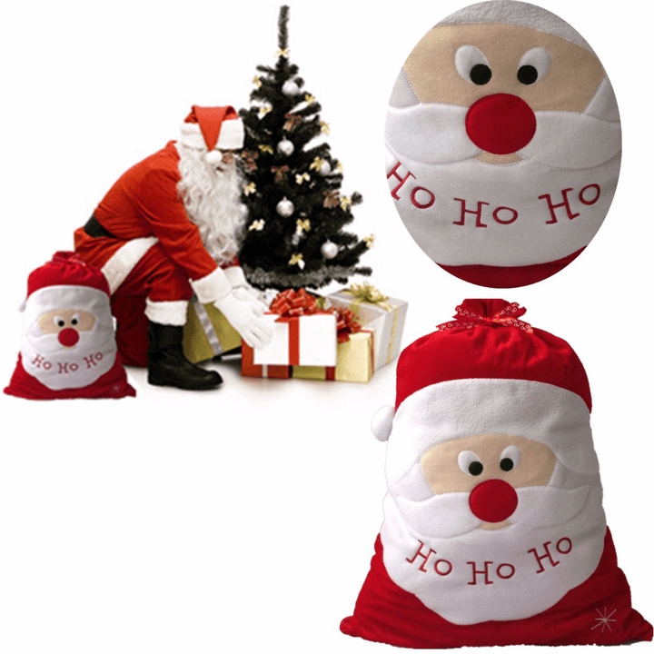 Large Christams Xmas Santa Clau Gift Candy Stocking Bag