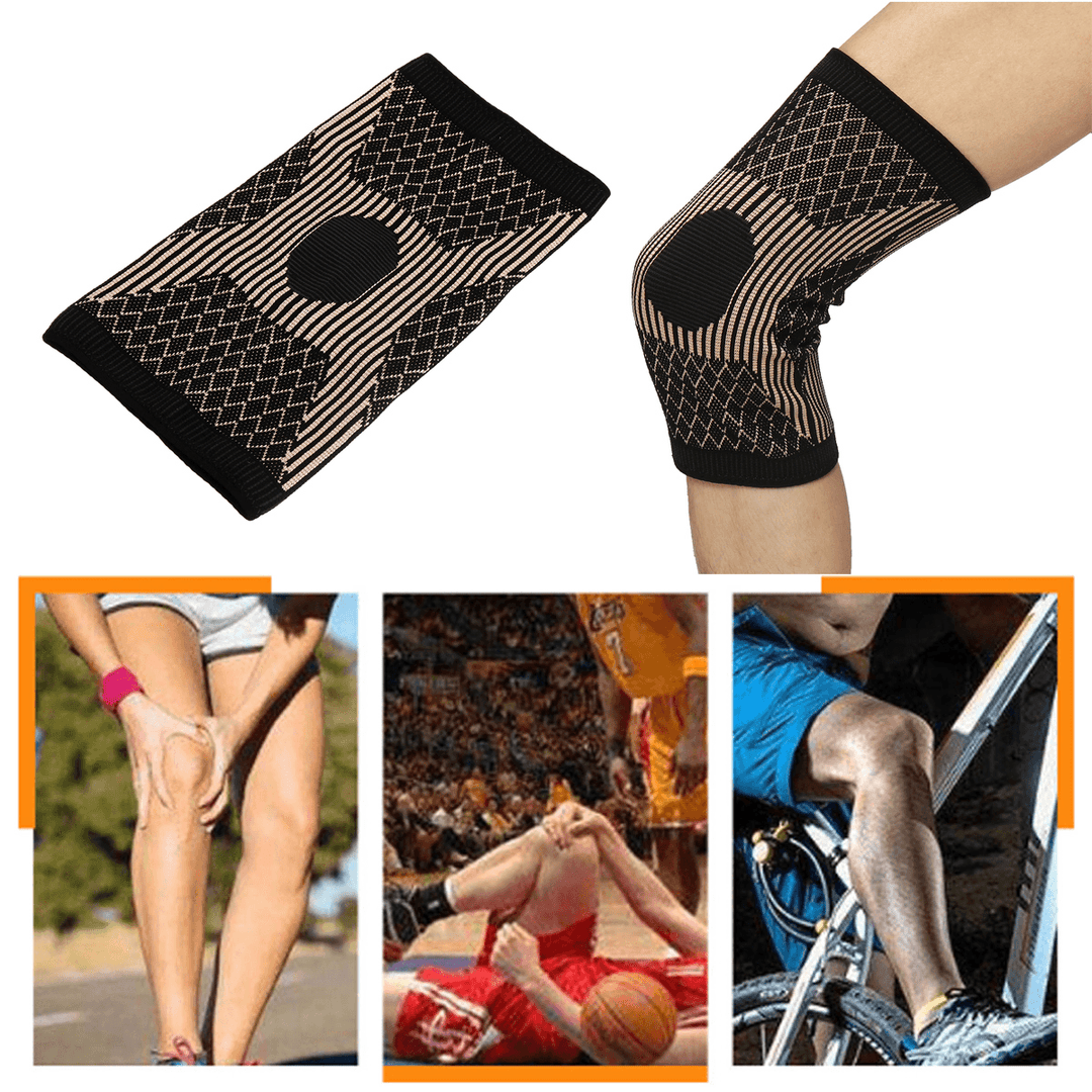 Copper Infused Knee Support Brace Patella Arthritis Leg Support Joint Compression Sleeve - MRSLM