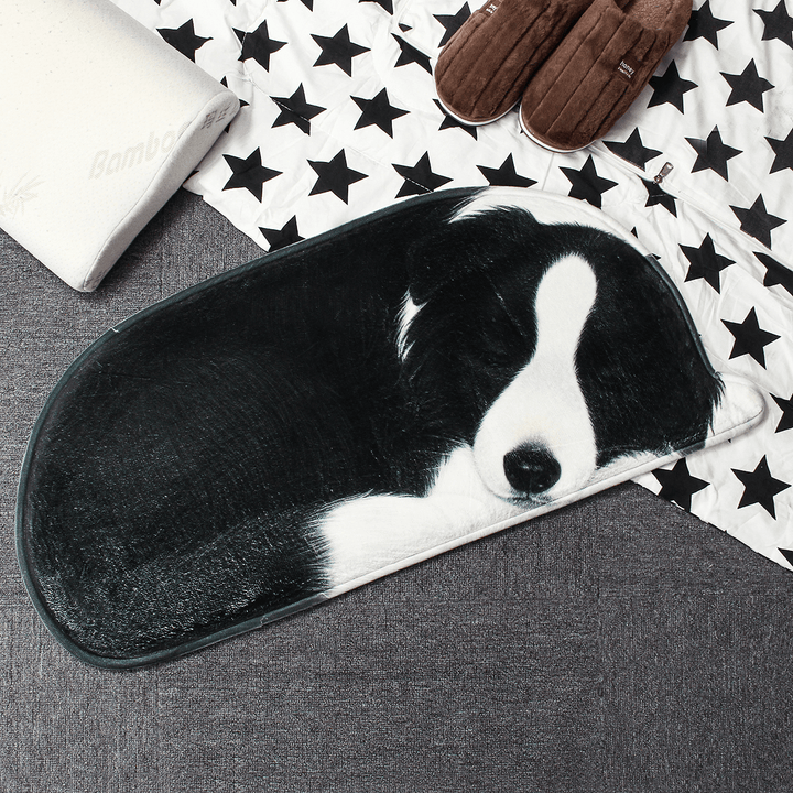 3D Cute Dog Pattern Doormat Indoor Print Door Mat Suedel Floor Rugs - MRSLM