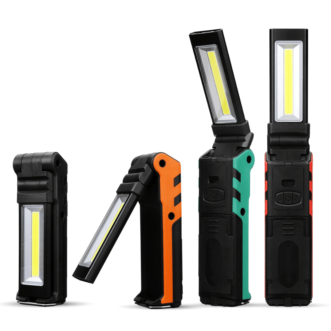 2LED+COB 400LM LED Work Light USB Rechargeable Foldable 270¬∞ Adjustable Flashlight Car Maintenance Light Camping Travel