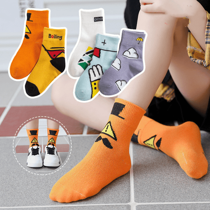 Children'S Socks Autumn and Winter Combed Cotton Cartoon - MRSLM