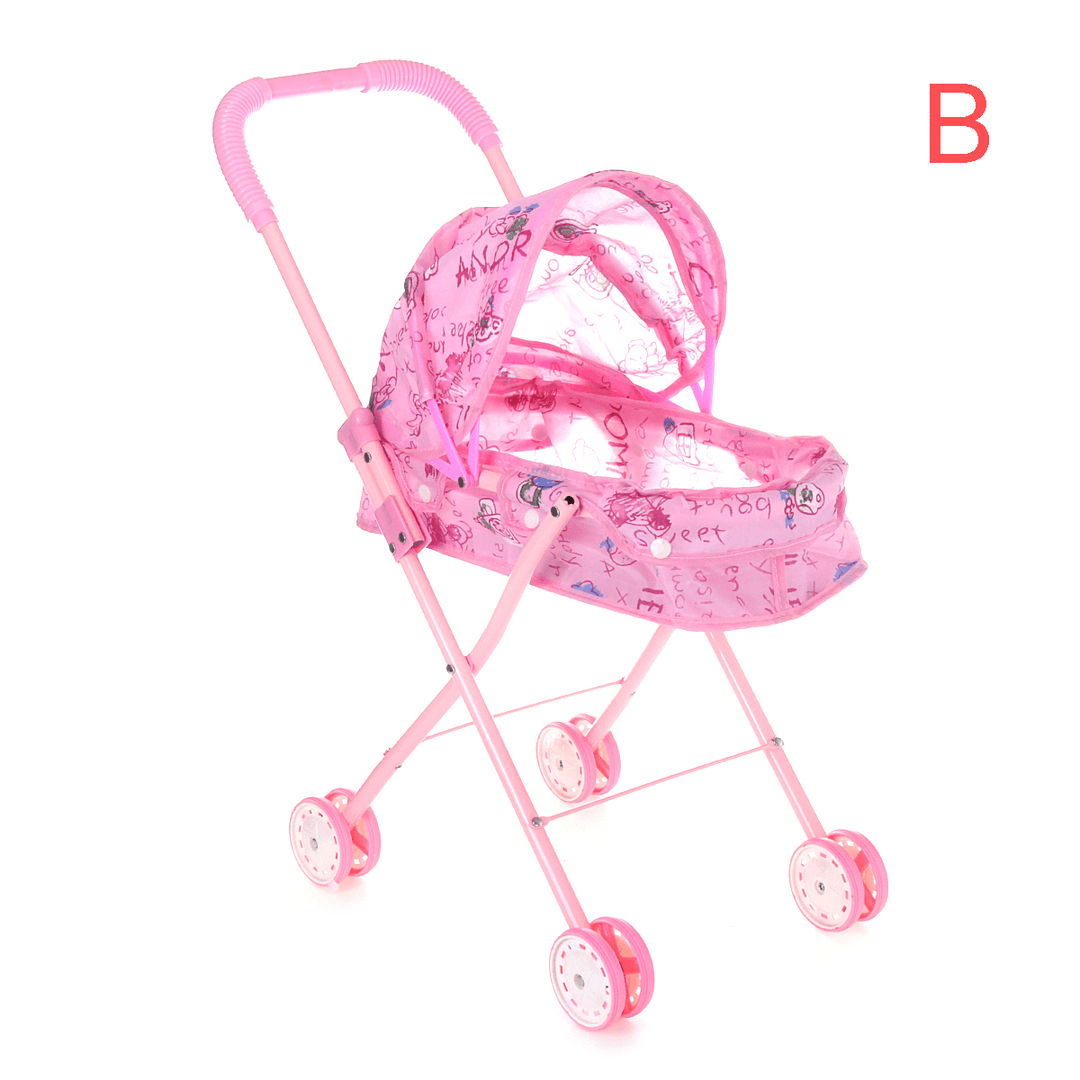 Baby Doll Stroller Folding Doll Trolley Children Walker Toys