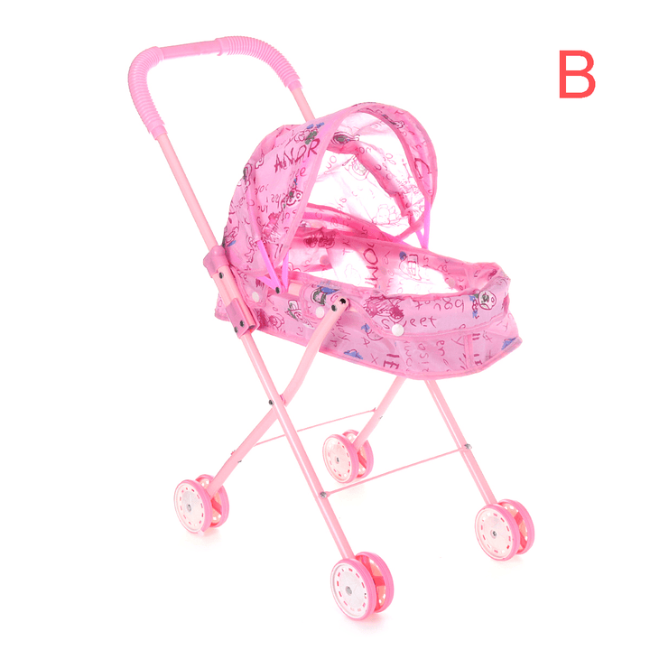 Baby Doll Stroller Folding Doll Trolley Children Walker Toys