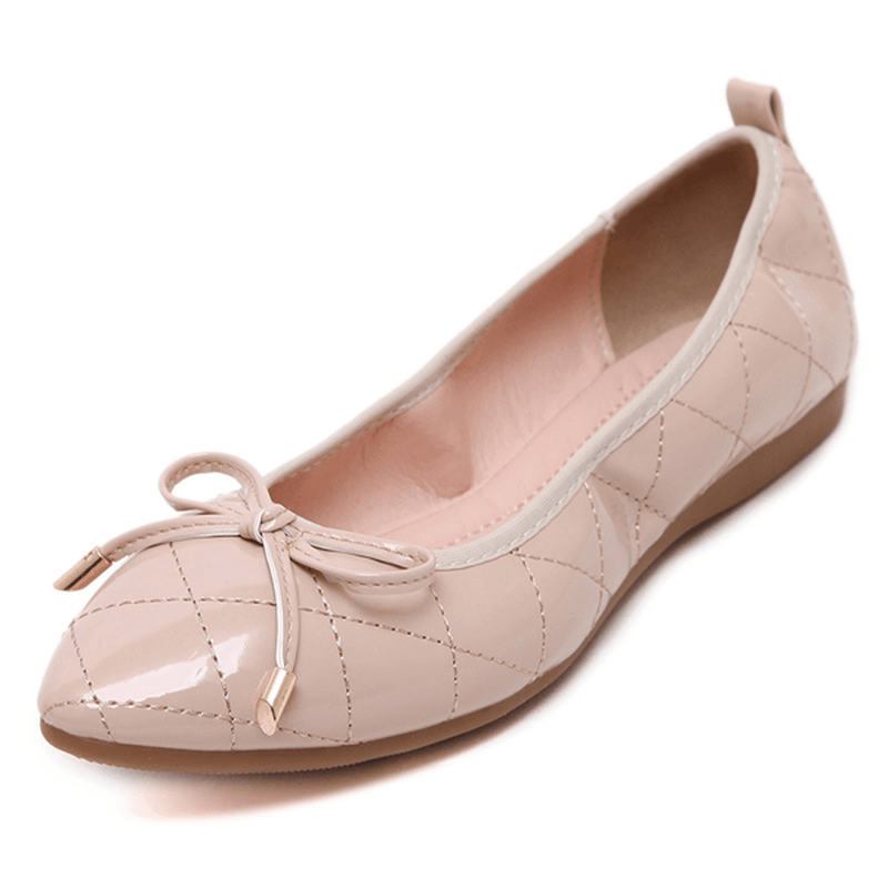 Big Size Women Foldable Ballet Flats Soft Sole Flat Driving Slip-Ons - MRSLM