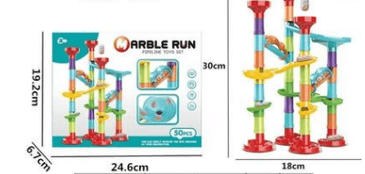 Foreign Trade Hot Sale 3D Pipeline Diy Puzzle Assembly Maze Track Ball Building Block Children'S Puzzle Building Block Toy