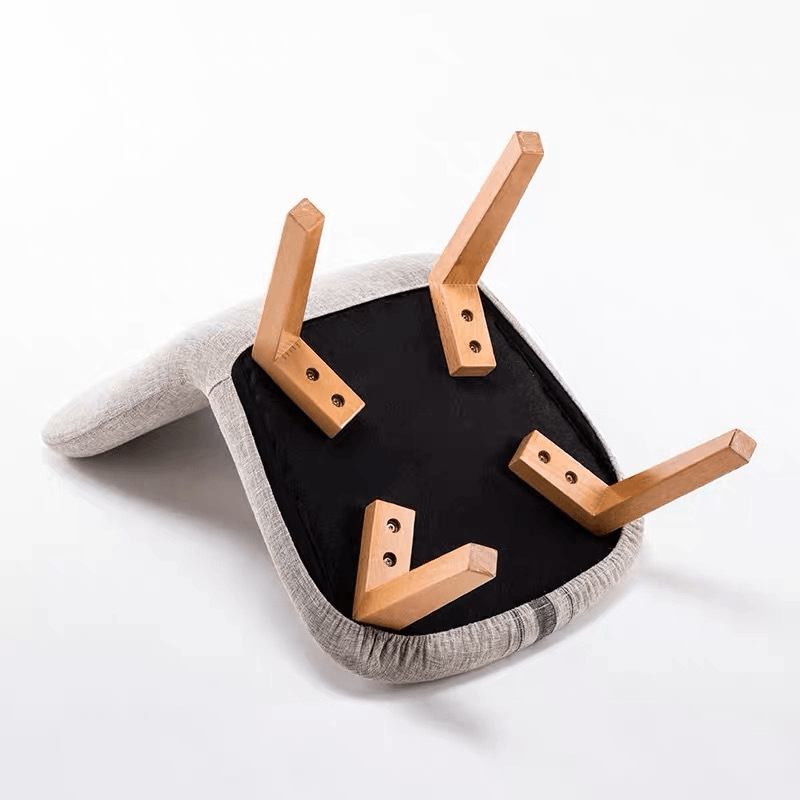 Low Stool Shoe Changing Stool Leisure Wooden Chair Nursing Breastfeeding Stool Fabric Backrest